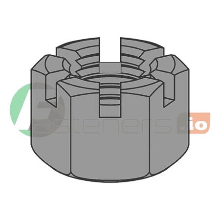 Newport Fasteners Heavy Hex Nut, 1-1/8"-7, Steel, Plain, 1-7/64 in Ht, 50 PK 652362-BR-50